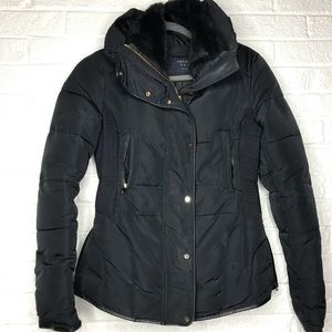 Zara Basic Quilted Parka Coat Puffer Anorak Jacket